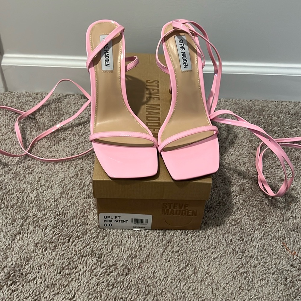 Steve Madden Pink Patent Uplift Heels